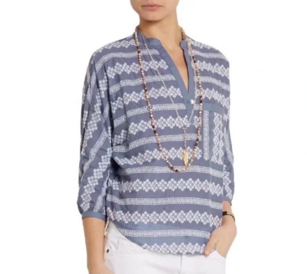 Band Of Outsiders Embroidered Chambray Popover Medium